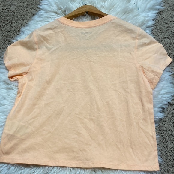 NWT Hurley Cropped Tee Peach Medium Palm Tree Graphic - Picture 5 of 5